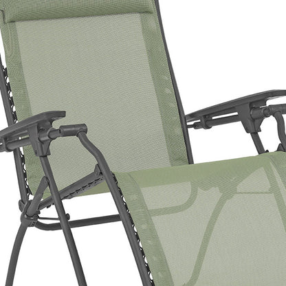 28" Green Steel Outdoor Zero Gravity Chair