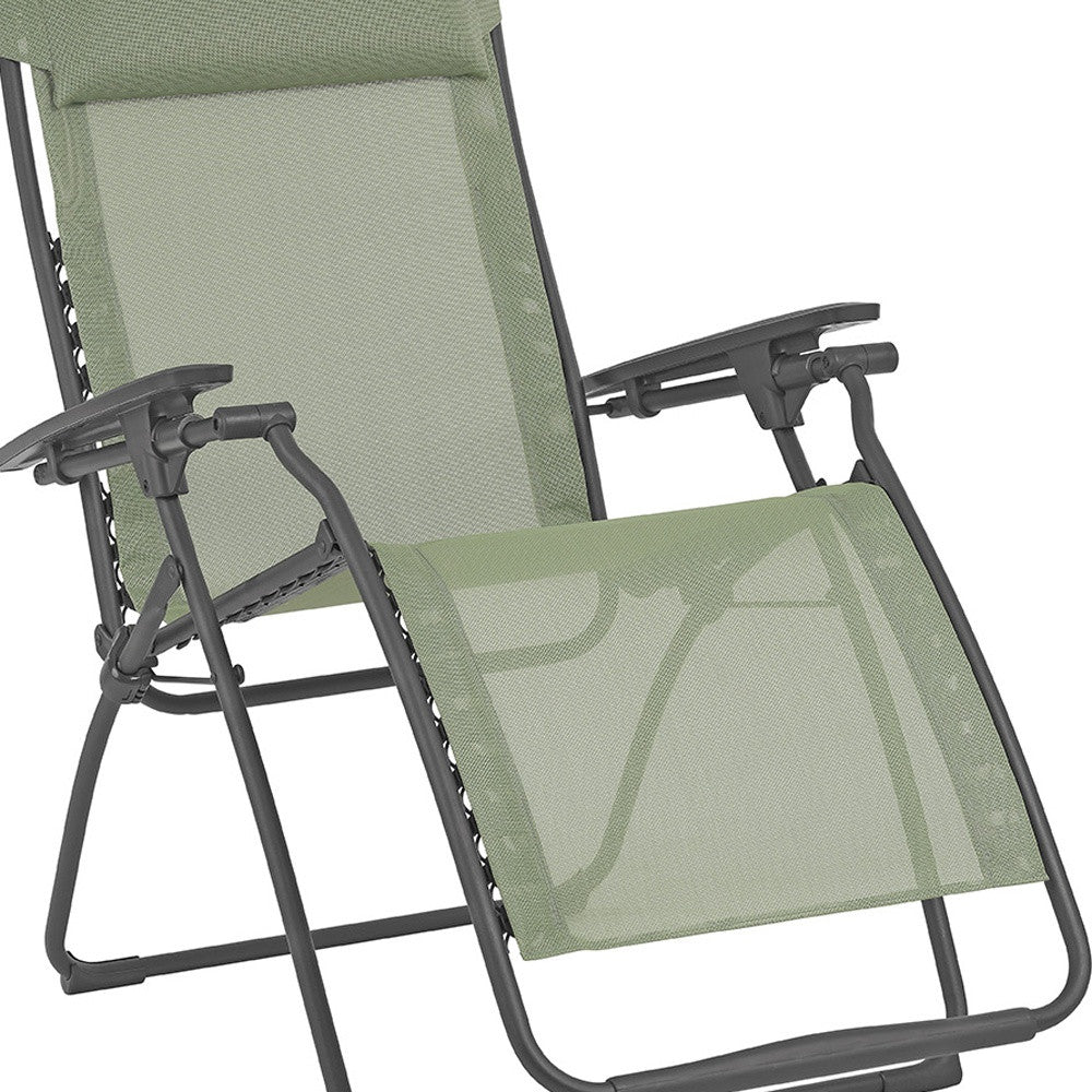 28" Green Steel Outdoor Zero Gravity Chair