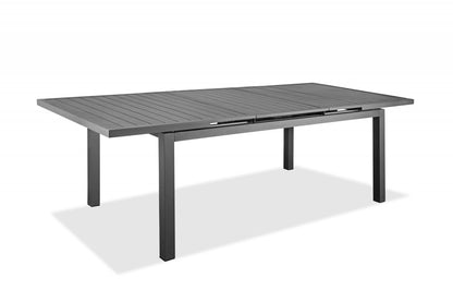 71" Gray Aluminum Extendable Outdoor Dining Table