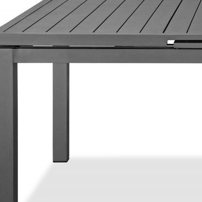 71" Gray Aluminum Extendable Outdoor Dining Table