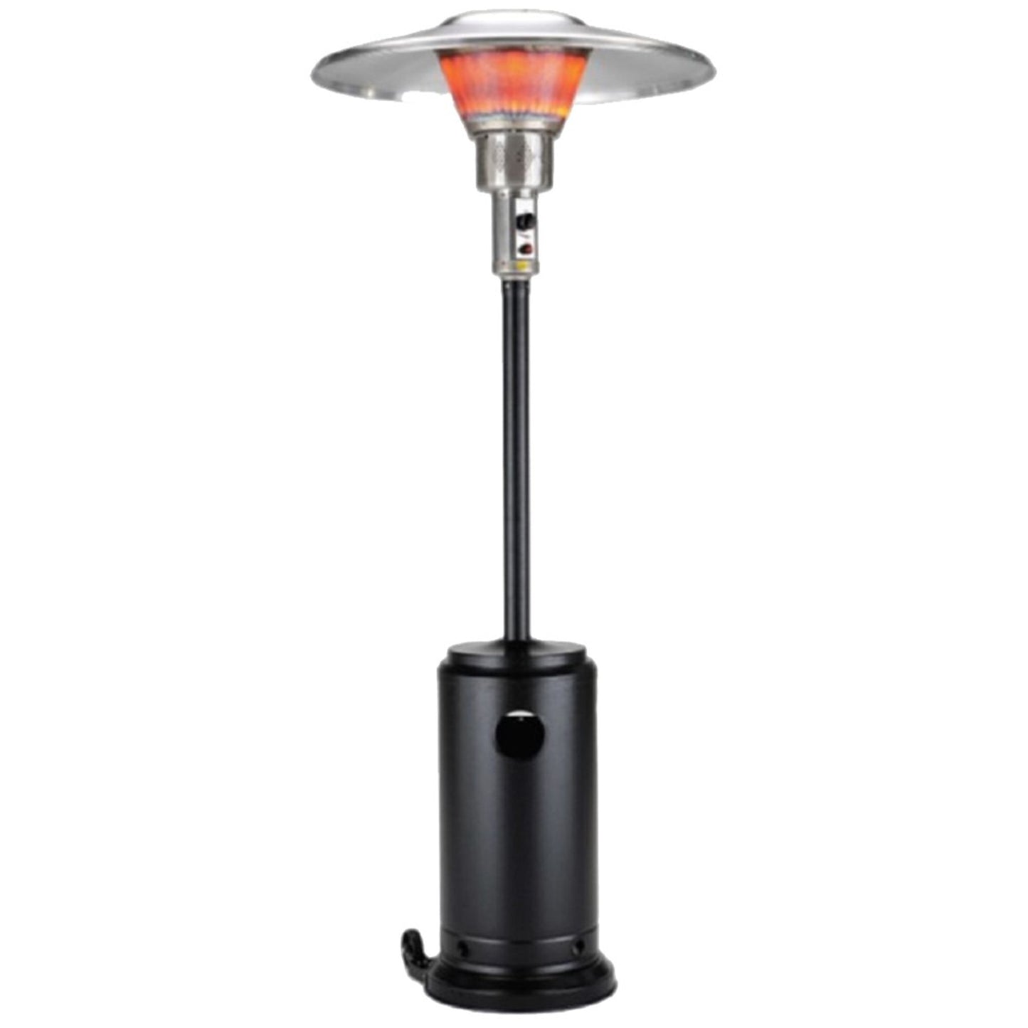 40000 BTU Black Steel Propane Cylindrical Pole Standing Patio Heater