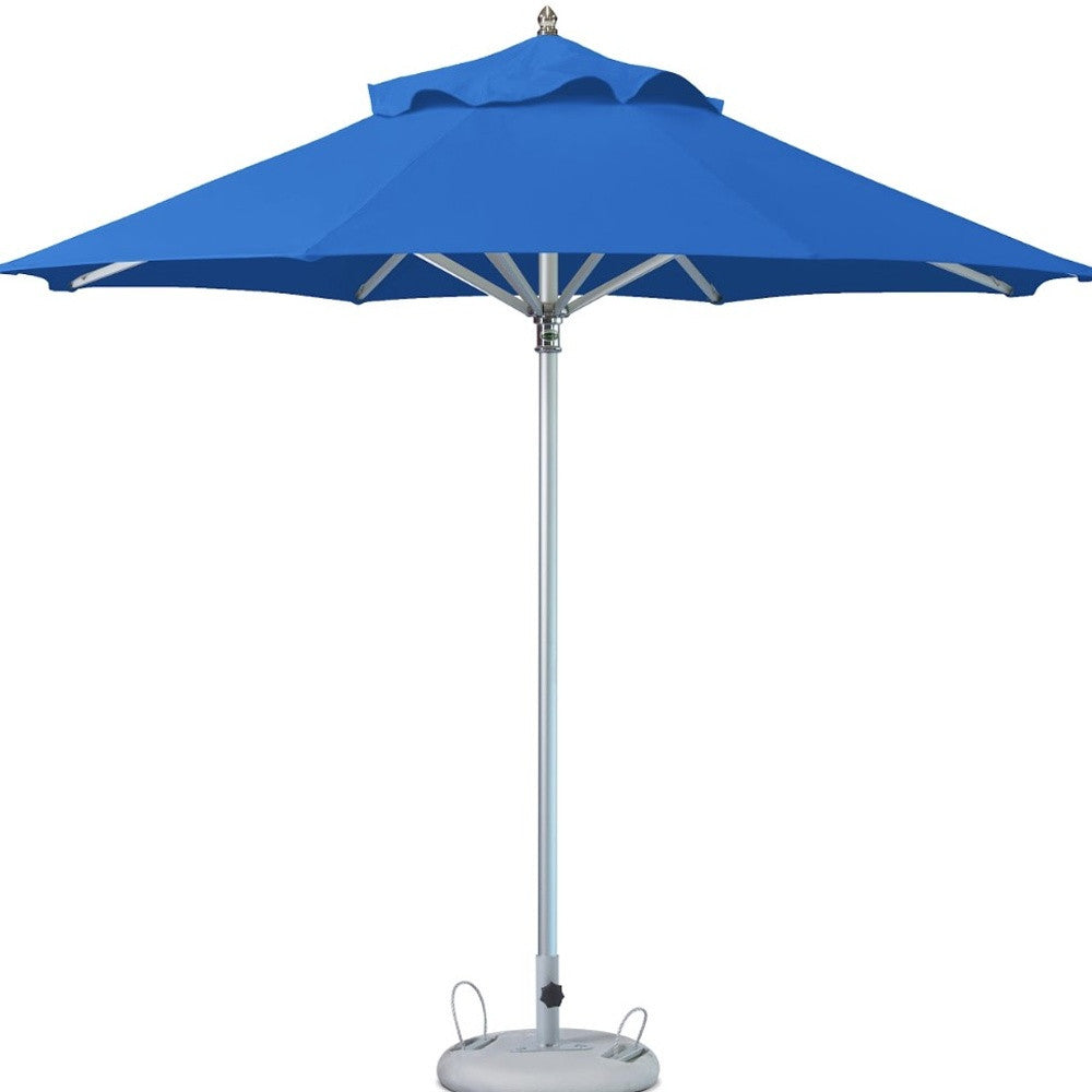 10' Blue Polyester Round Market Patio Umbrella