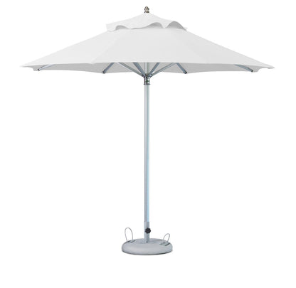 13' White Polyester Round Market Patio Umbrella