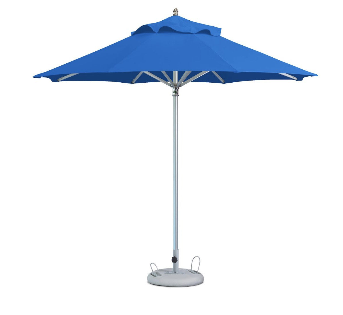 13' Blue Polyester Round Market Patio Umbrella