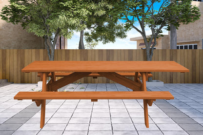 94" Cedar Chest Solid Wood Outdoor Picnic Table