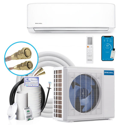 DIY 24k BTU Ductless Mini-Split Heat Pump Complete System with Smart Controls