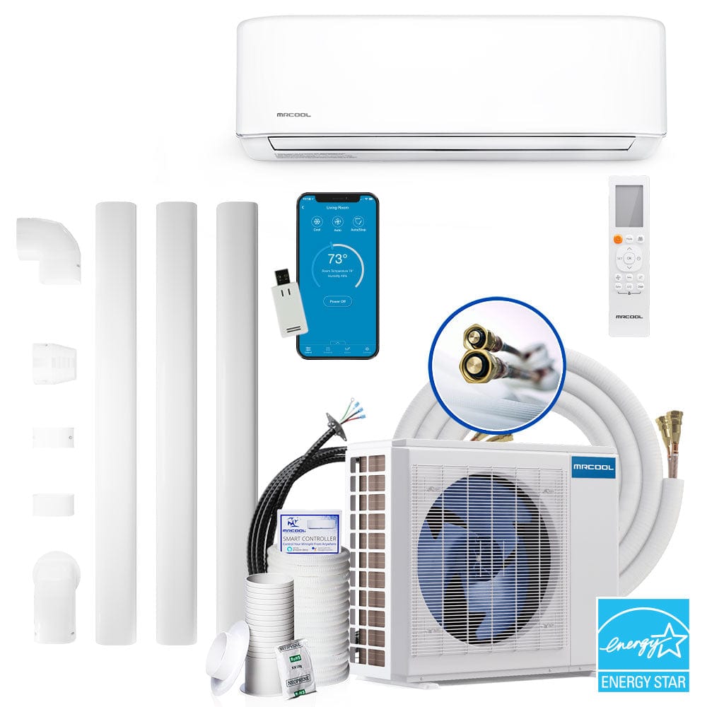 DIY 12k BTU Ductless Mini-Split Heat Pump Complete System with Smart Controls